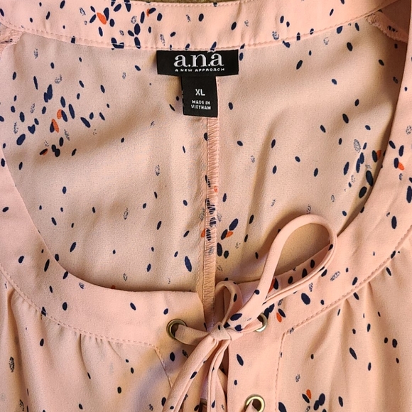 A.N.A. Peach Puff Long Sleeve Blouse - Picture 5 of 7